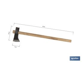MAZA CUÑA 240 X 50 MM CON MANGO DE MADERA 900 MM 3000 G