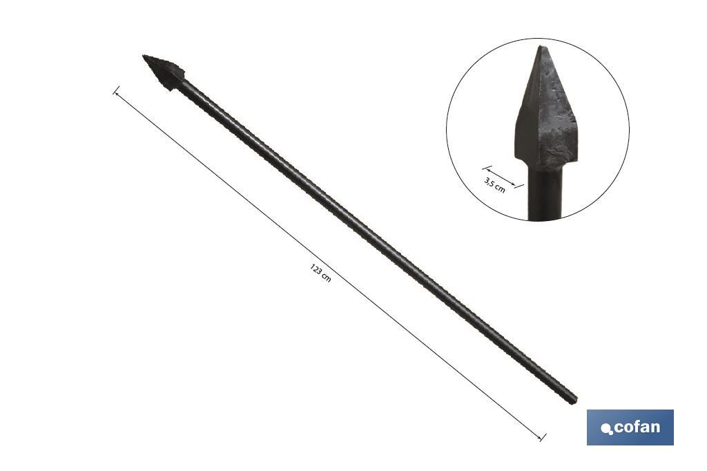 PLANTADOR CUADRADO 35 X 35 X 1230 MM CON MANGO METÁLICO 1400 G