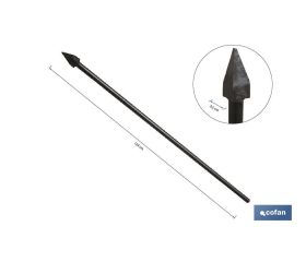 PLANTADOR CUADRADO 35 X 35 X 1230 MM CON MANGO METÁLICO 1400 G