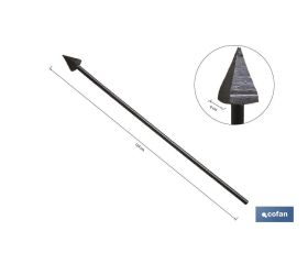 PLANTADOR CUADRADO 60 X 60 X 1230 MM CON MANGO METÁLICO 2290 G