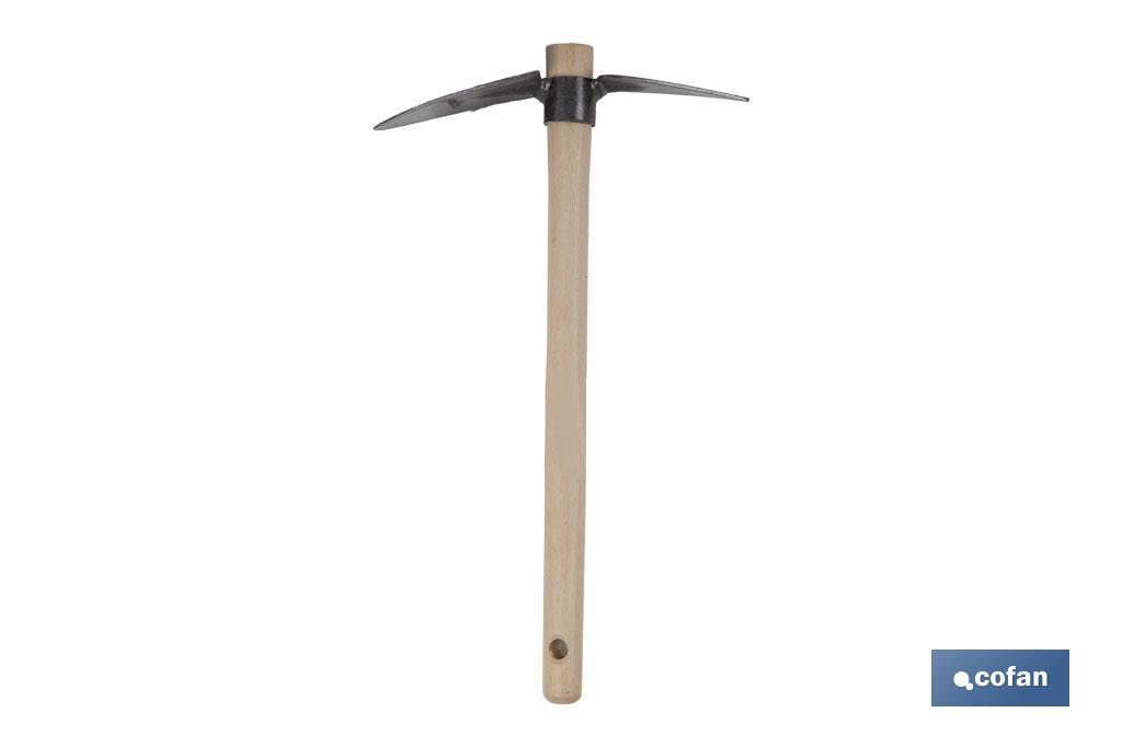 ZACHO CURVO CON PUNTA Y MANGO DE MADERA 230 X 80 MM 180 G