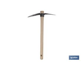 ZACHO CURVO CON PUNTA Y MANGO DE MADERA 230 X 80 MM 180 G