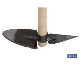 ZACHO CURVO CON PUNTA Y MANGO DE MADERA 230 X 80 MM 180 G