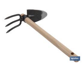 ZACHO CURVO 3 PUNTAS Y MANGO DE MADERA 210 X 80 MM 200 G