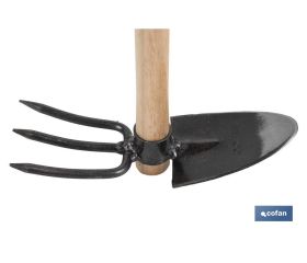 ZACHO CURVO 3 PUNTAS Y MANGO DE MADERA 210 X 80 MM 200 G