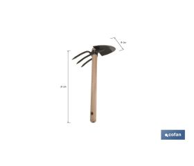 ZACHO CURVO 3 PUNTAS Y MANGO DE MADERA 210 X 80 MM 200 G