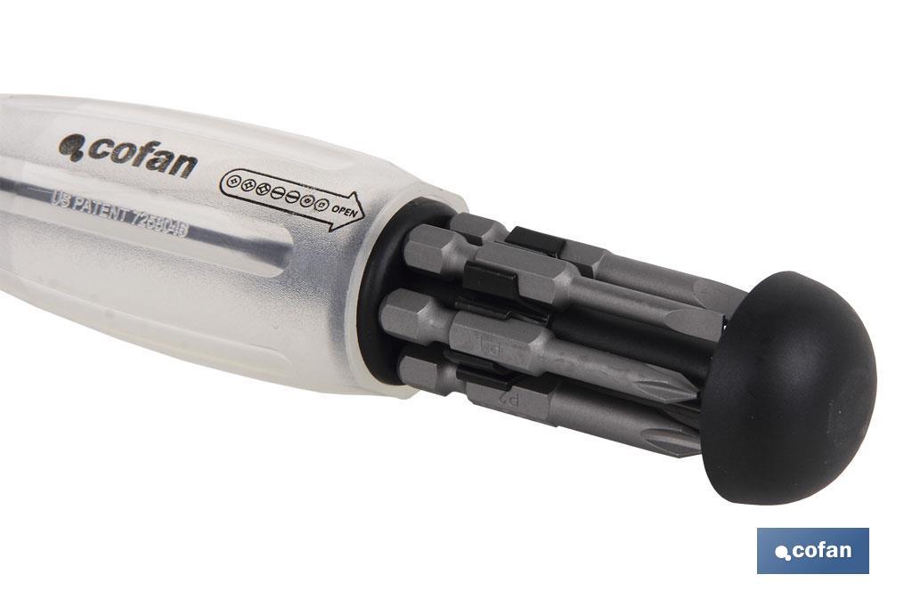 DESTORNILLADOR CON 6 PUNTAS LARGAS SURTIDAS