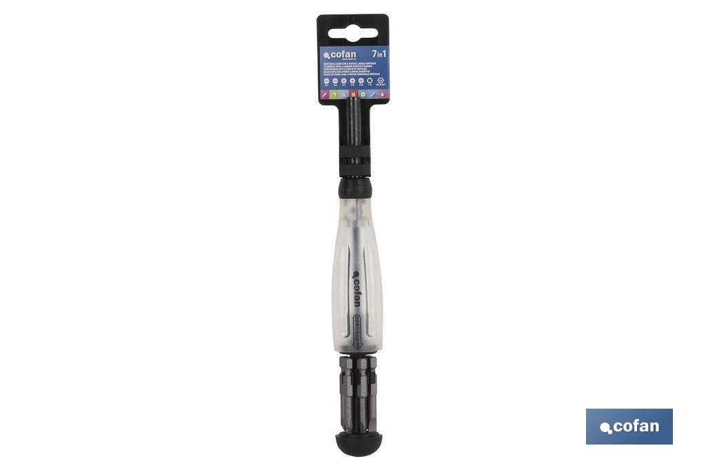 DESTORNILLADOR CON 6 PUNTAS LARGAS SURTIDAS