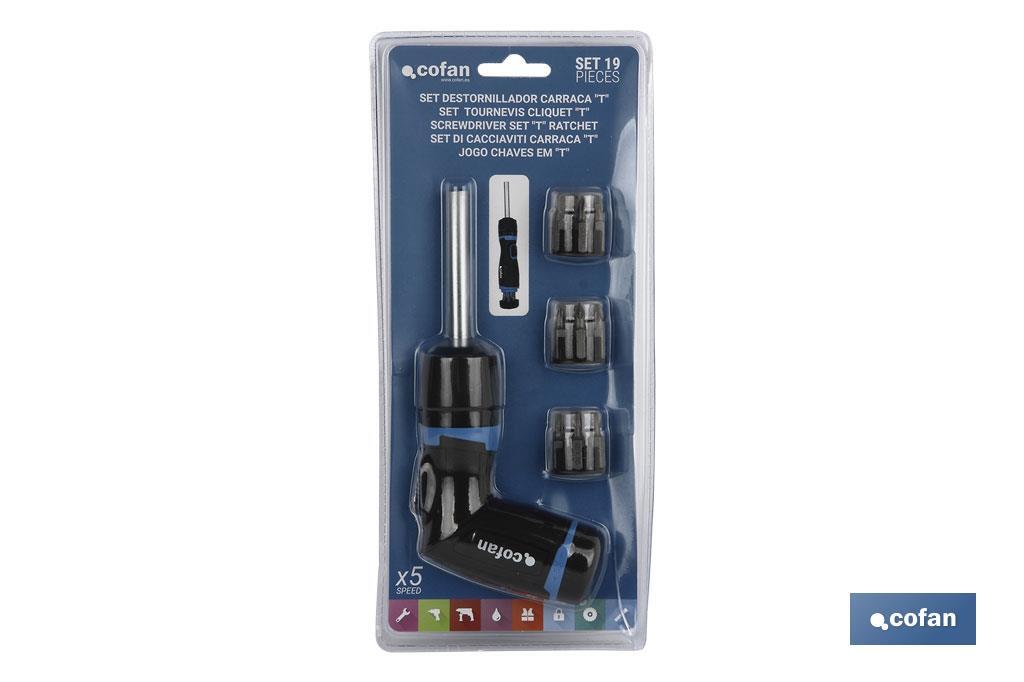 SET DESTORN. CARRACA T 19 PCS CONVERTER 5:1 VELOC.