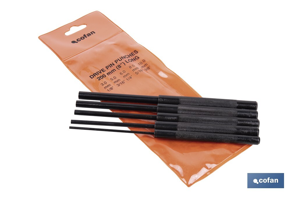 CONJUNTO 5 PCS BOTADOR CILÍNDRICO LARGO 3-10 MM