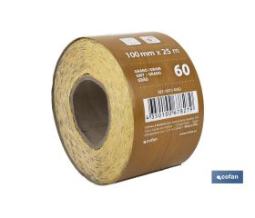 ROLLO LIJA DE PAPEL 100 X 25 M. G.60