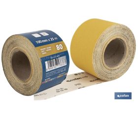 ROLLO LIJA DE PAPEL 100 X 25 M. G.80