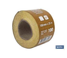 ROLLO LIJA DE PAPEL 100 X 25 M. G.100