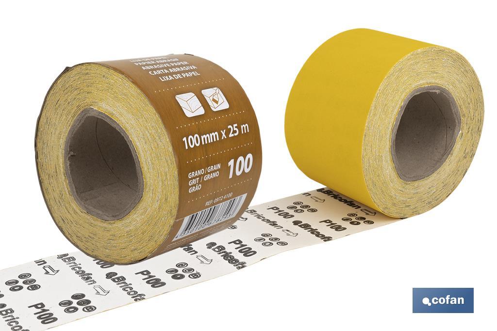 ROLLO LIJA DE PAPEL 100 X 25 M. G.100