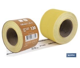 ROLLO LIJA DE PAPEL 100 X 25 M. G.120