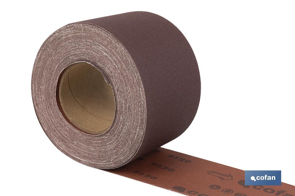 ROLLO LIJA TELA UNIVERSAL 100 X 25 M. G.120