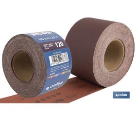 ROLLO LIJA TELA UNIVERSAL 100 X 25 M. G.120