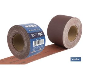 ROLLO LIJA TELA UNIVERSAL 100 X 25 M. G.180