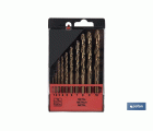 Estuche de 10 brocas HSS-Co | Adecuadas para acero inoxidable y metal duro | Varios diámetros