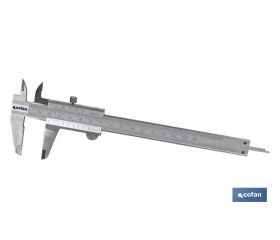 Pie de rey de acero INOX
