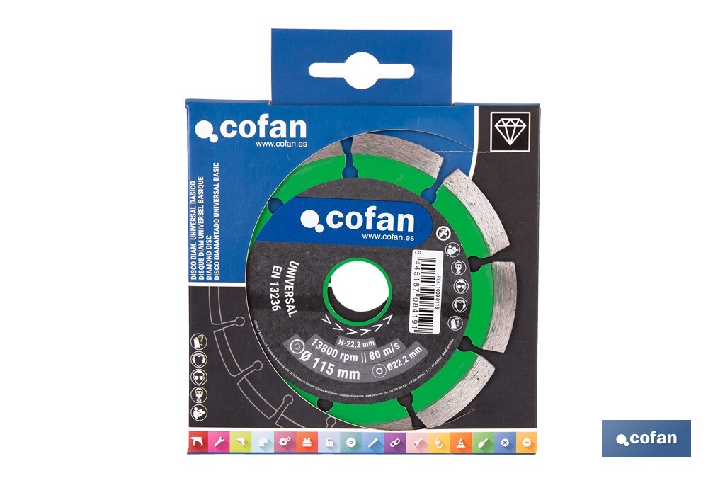 DISCO DIAM. UNIVERSAL BASICO 115 MM.