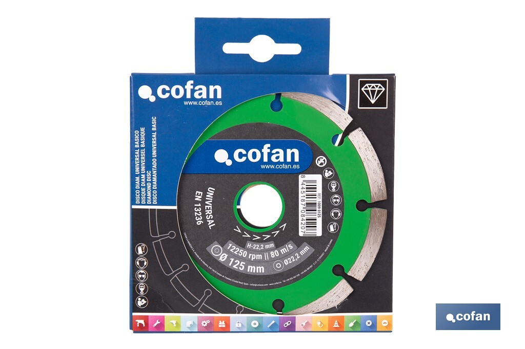 DISCO DIAM. UNIVERSAL BASICO 125 MM.
