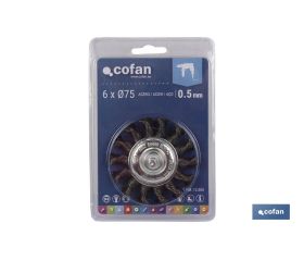 CEPILLO CIRCULAR TRENZADO 6xØ75 ACERO 0,5mm