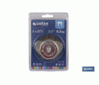 CEPILLO COPA ONDULADO 6xØ50 A.LATONADO 0.3mm