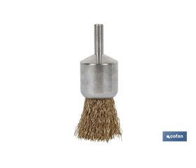 Cepillo Alambre Brocha Ondulado Acero Latonado