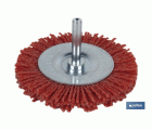 Cepillo Circular con Filamentos Abrasivos de Nylon | Diferentes medidas | Para pulir, esmerilar, eliminar óxido, etc.