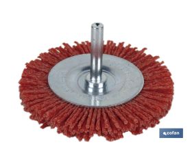 Cepillo Circular con Filamentos Abrasivos de Nylon | Diferentes medidas | Para pulir, esmerilar, eliminar óxido, etc.