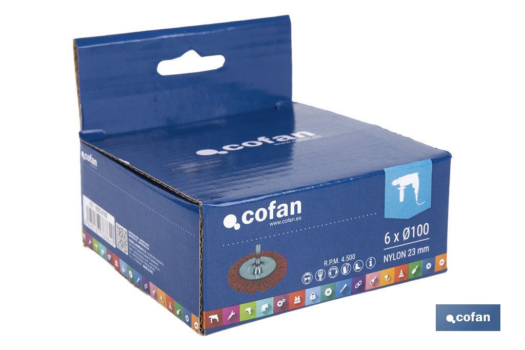 CEPILLO CIRCULAR DE NYLON 6 MM X Ø100