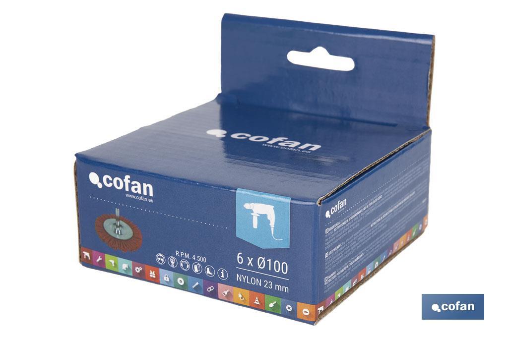 CEPILLO CIRCULAR DE NYLON 6 MM X Ø100