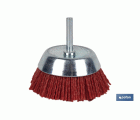 Cepillo Copa con Filamentos Abrasivos de Nylon | Diferentes medidas | Para pulir, esmerilar, eliminar óxido, etc.