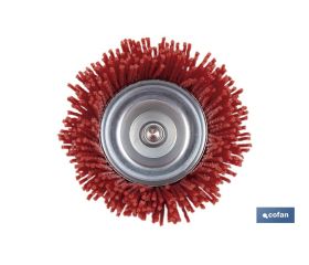 CEPILLO COPA DE NYLON 6 MM X Ø50