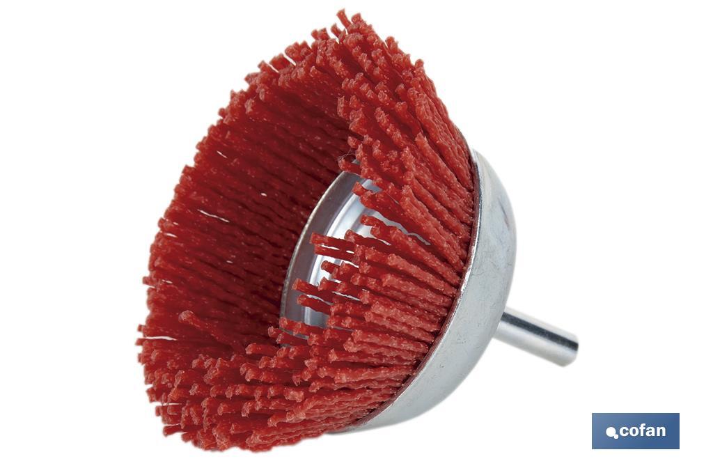 CEPILLO COPA DE NYLON 6 MM X Ø50