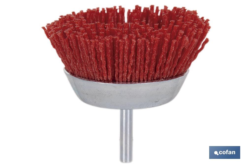 CEPILLO COPA DE NYLON 6 MM X Ø50