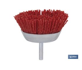 CEPILLO COPA DE NYLON 6 MM X Ø50