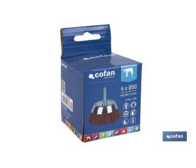 CEPILLO COPA DE NYLON 6 MM X Ø50