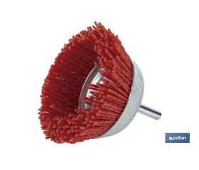 CEPILLO COPA DE NYLON 6 MM X Ø75