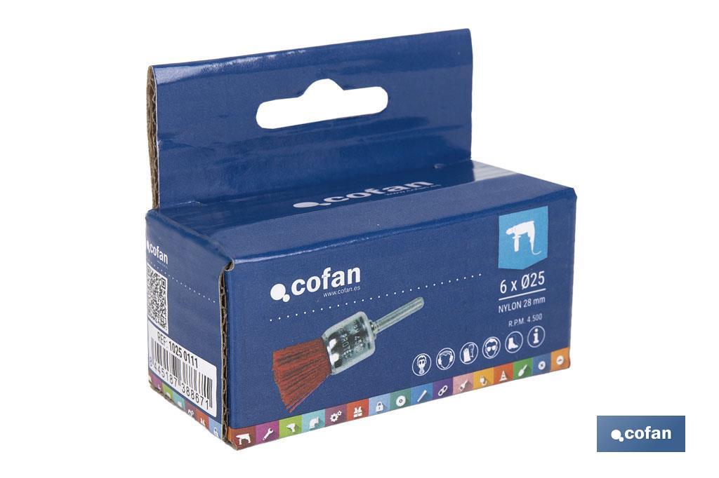 CEPILLO BROCHA DE NYLON 6 MM X Ø25