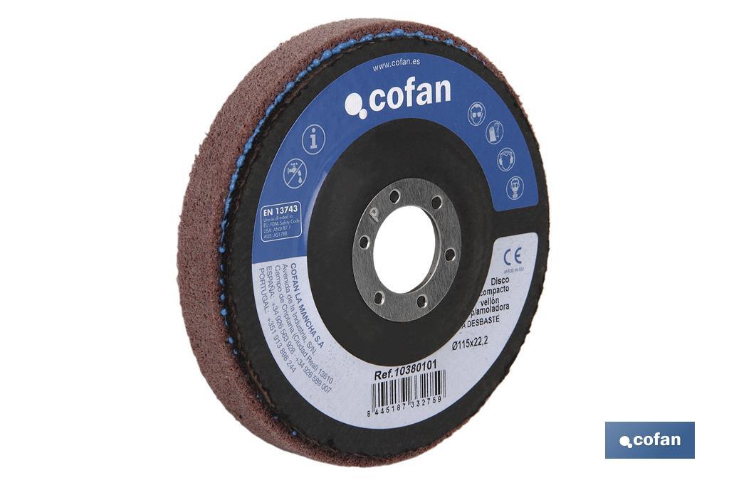 DISCO COMPACTO VELLON P/AMOLADORA Ø115 4A DESBASTE