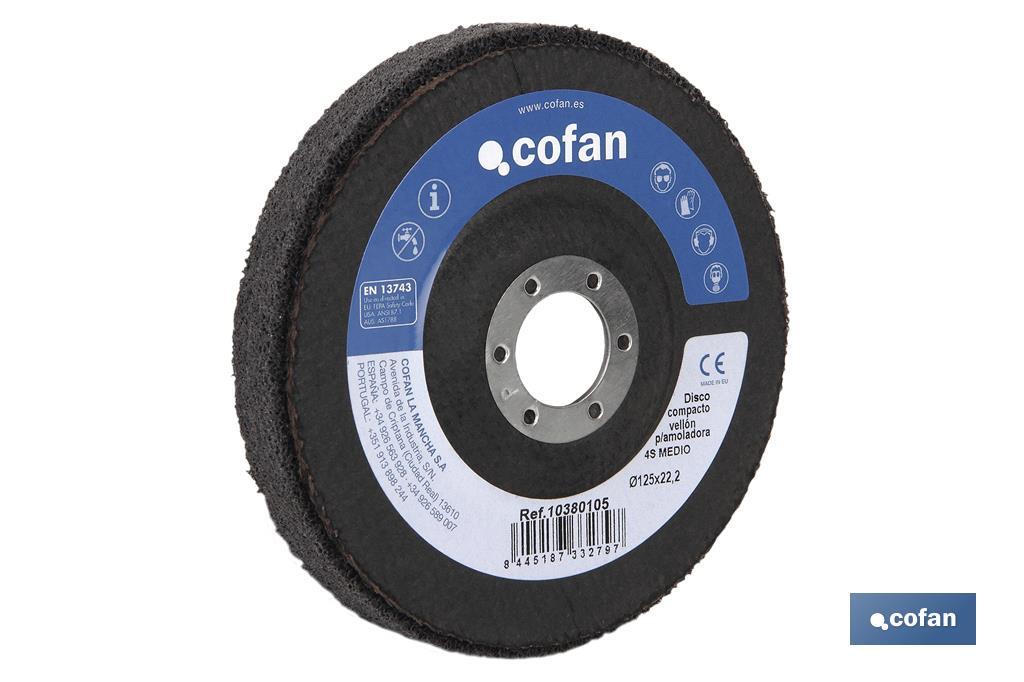 DISCO COMPACTO VELLON P/AMOLADORA Ø115 4A DESBASTE