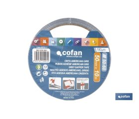 CINTA AMERICANA GRIS 180 MICRAS 50 MM X 10 M