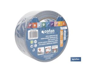 CINTA AMERICANA GRIS 180 MICRAS 50 MM X 25 M