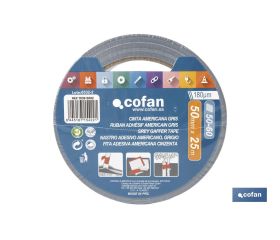 CINTA AMERICANA GRIS 180 MICRAS 50 MM X 25 M