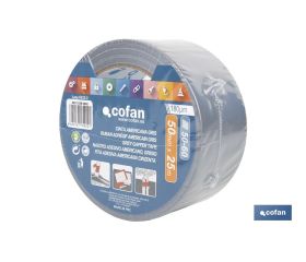 CINTA AMERICANA GRIS 180 MICRAS 50 MM X 25 M