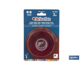 CINTA DOBLE CARA EXTRAFUERTE BRICOFAN 19 MM X 3 M