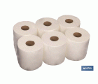 Papel Secamanos blanco | Material reciclado | Pack de 6 Rollos | Peso rollo 0,8 kilos 90 metros