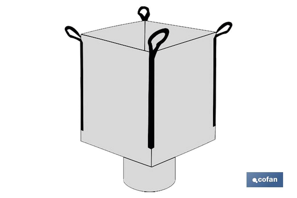 BIG BAG ESCOMBROS 90X90X90CMS BLANCO C/VALV.DESCARGA